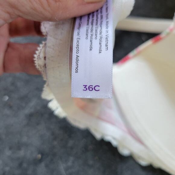 Adore Me Push Up Bra 36C Purple Red Padded Cup Wire Free Adjustable Strap - Picture 6 of 6